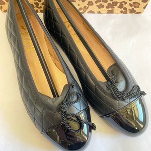 French Sole Black Ballet Flats